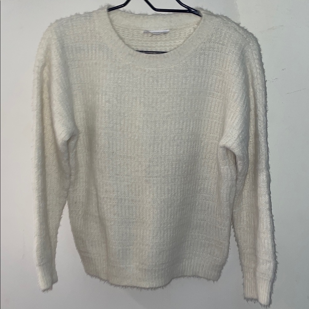 Korye fuzzy white sweater